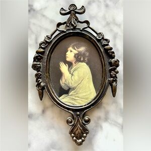 Vintage Bronze Oval Wall Decor 2 pictures made in Italy